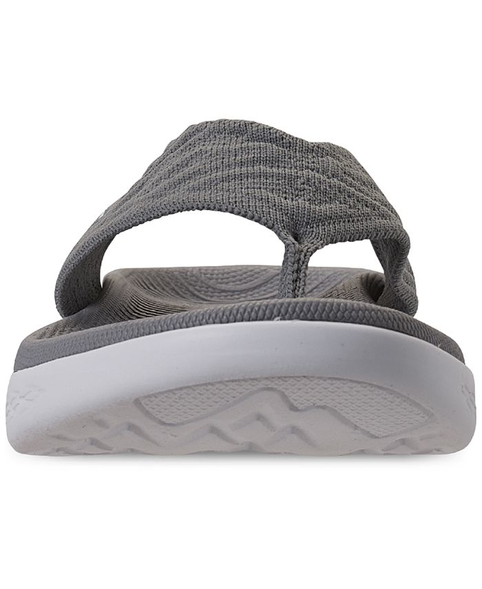 skechers women's on the go 600 sunny flip flop gray