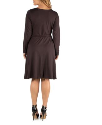 womens wrap dress with sleeves