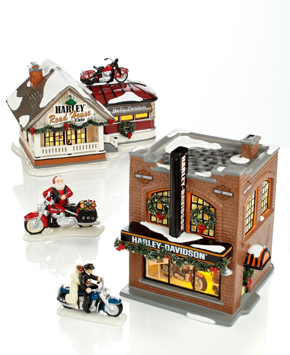 Department 56 Snow Village Harley Davidson Collection