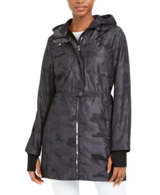 michael kors camo rain jacket