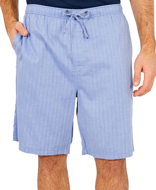 Nautica Men's Sleepwear, Blue Herringbone Short & Reviews Pajamas