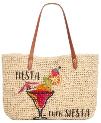 macys straw handbags