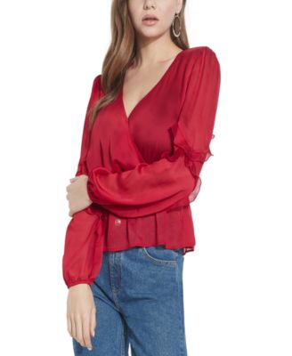 macys ruffle top