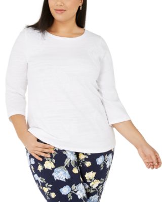 macy's charter club plus size tops