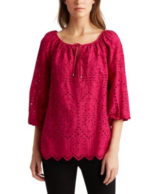 macy's ralph lauren petite tops