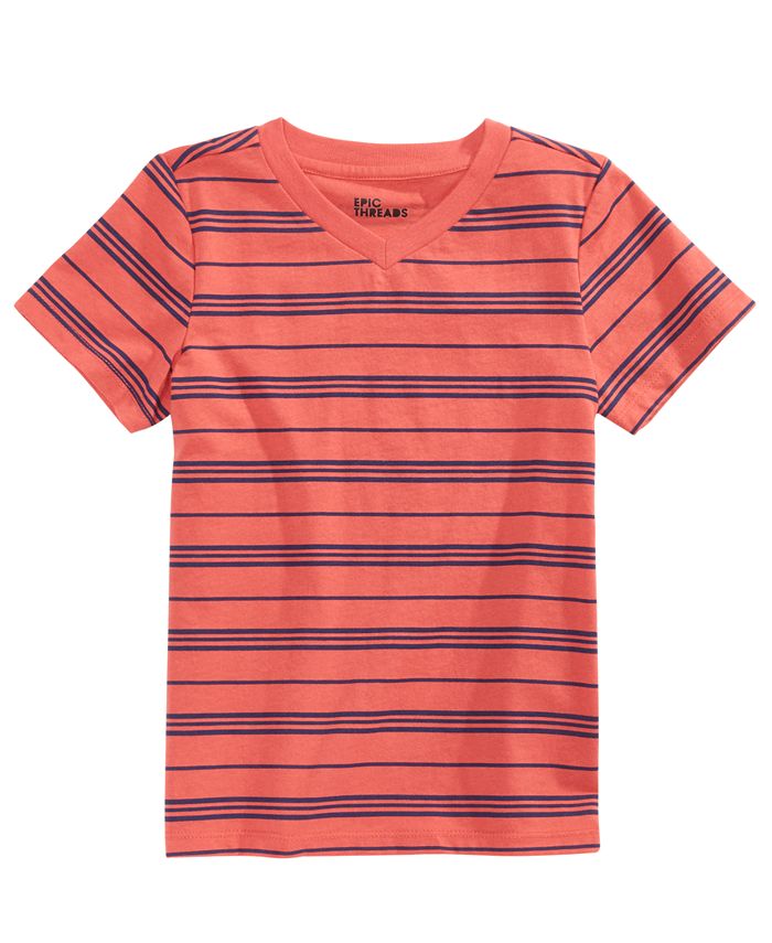 Epic Threads Toddler Boys Short Sleeve V Neck Striped T Shirt Reviews Kids Macy S