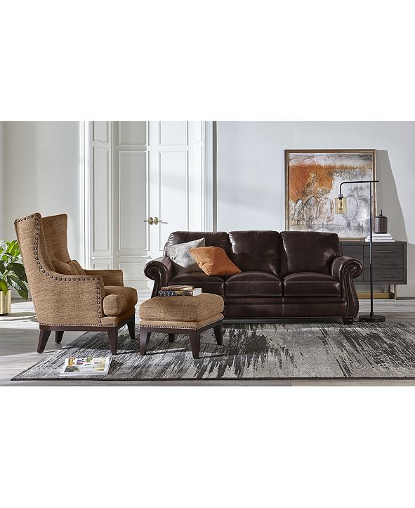 Furniture Roselake 87" Leather Sofa, Created for Macy's