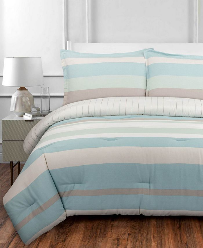 Nouvelle Home Coastal Stripe Twin/Twin XL Comforter Set & Reviews