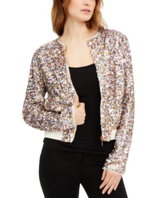 sequin bomber jacket womens