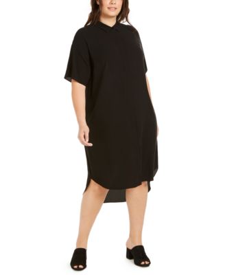 silk shirt dress plus size