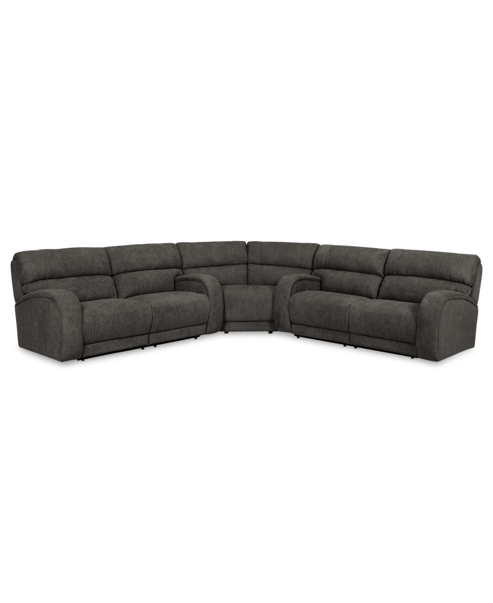 Damon Fabric Reclining Sectional Sofa, 3 Piece Power Recliner (Sofa, Wedge and Loveseat) 135W x 117D x 39H   Furniture