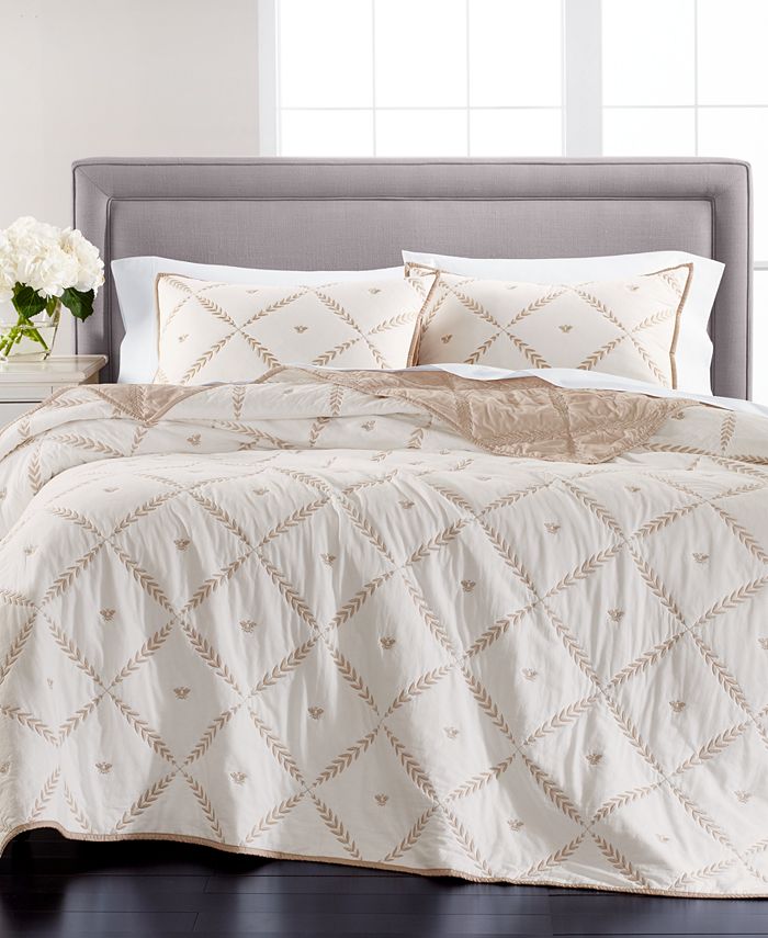 Martha Stewart Collection Honey Bee Embroidery Reversible King Cal King Quilt Created For Macy S Reviews Quilts Bedspreads Bed Bath Macy S Bedsure california king comforter sets, bed comforter cal king set, grey cat. martha stewart collection honey bee