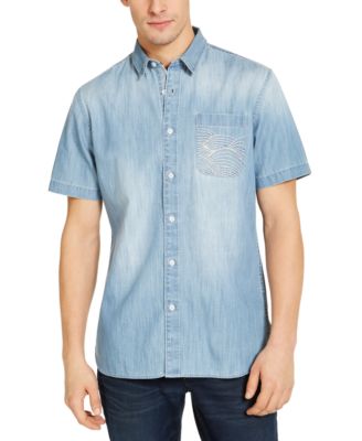 macys mens denim shirt