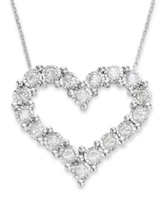 diamond heart pendant 1 carat