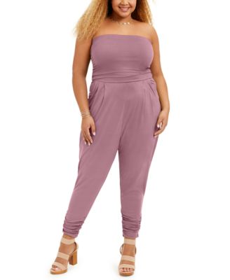 macy's purple jumpsuit