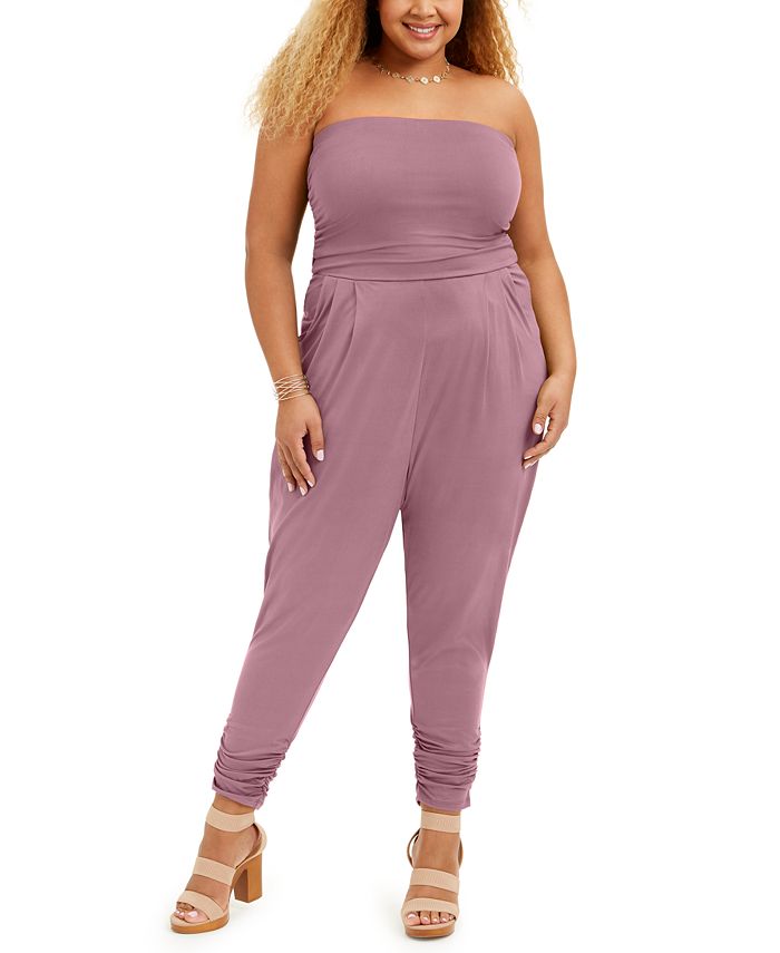 FULL CIRCLE TRENDS Trendy Plus Size RuchedAnkle Jumpsuit & Reviews