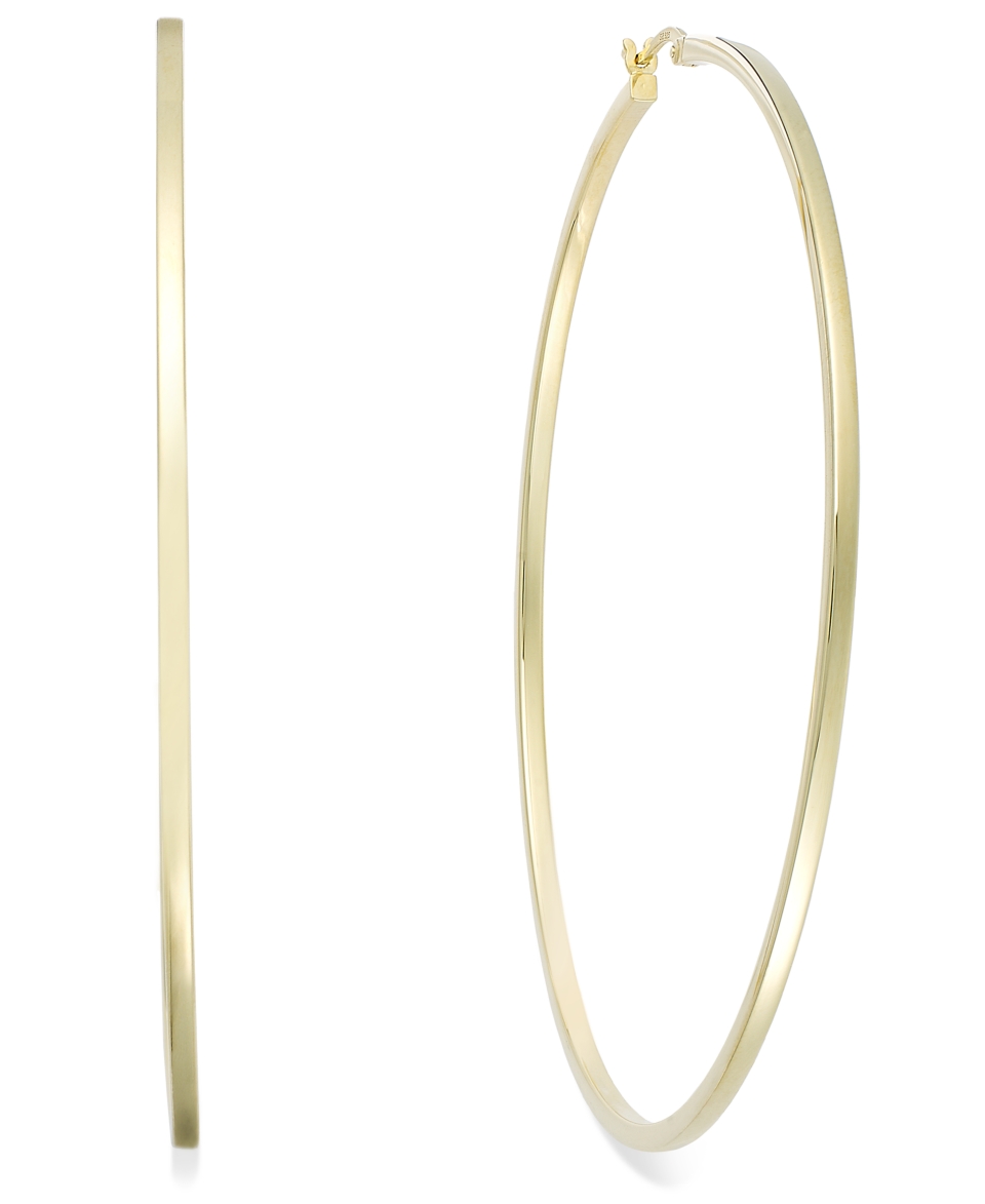 14k Gold Vermeil Earrings, Square Tube Hoop Earrings   Earrings   Jewelry & Watches