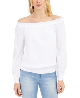 macys cotton blouses