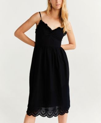 mango embroidered cotton dress