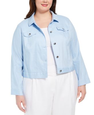 linen trucker jacket