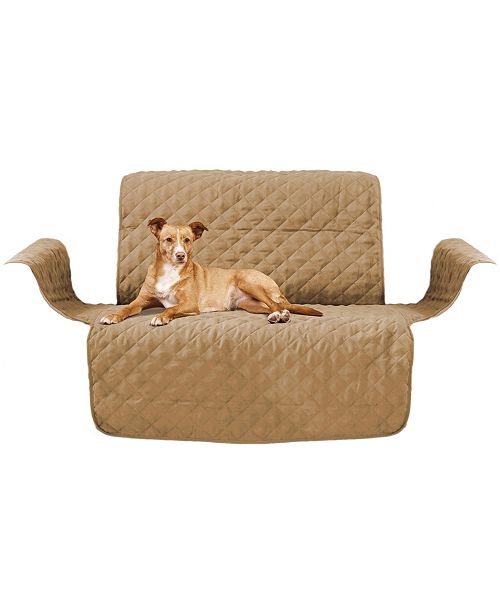 Precious Tails Quilted Micro Suede Loveseat Slipcover Furniture Protector Reviews Home Macy S