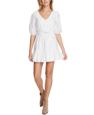 eyelet mini dress