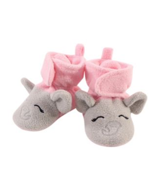 Baby Girls Elephant Cozy Fleece Booties 