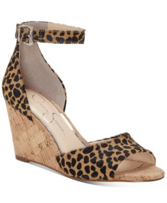 jessica simpson leopard wedges