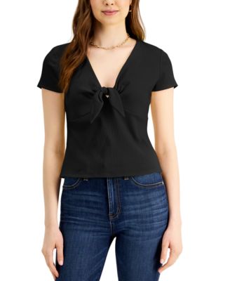 macy's tie front top