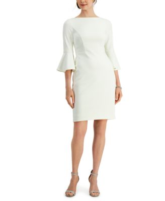 ivory sheath dress with sleeves