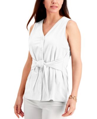 macys sleeveless tops