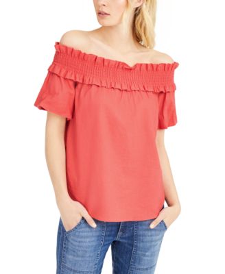 tommy hilfiger off the shoulder top