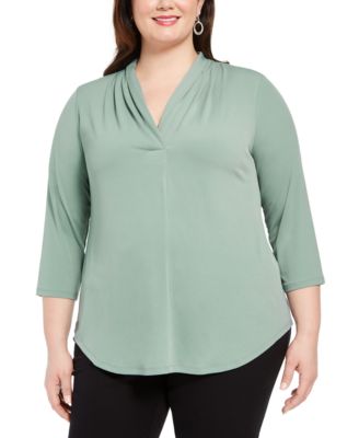 macy's charter club plus size tops