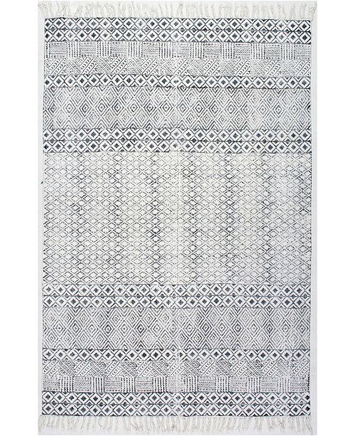 Nuloom Cherai Flatweave Ammie Gray 3 X 5 Area Rug Reviews Rugs Macy S