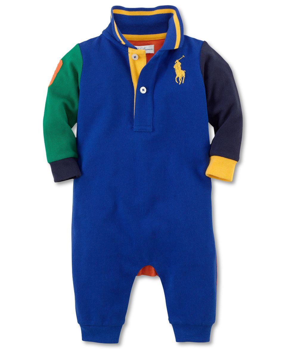 Ralph Lauren Baby Coverall, Baby Boys Colorblocked Coverall   Kids