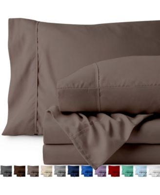 Комплект постельного белья Bare Home Ultra-Soft Double Brushed, коричневый/бежевый