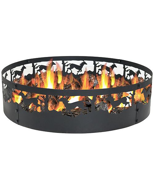 Sunnydaze Decor Running Horse Fire Pit Campfire Ring Large Fire Pit Reviews Furniture Macy S