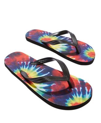 tie dye flip flops