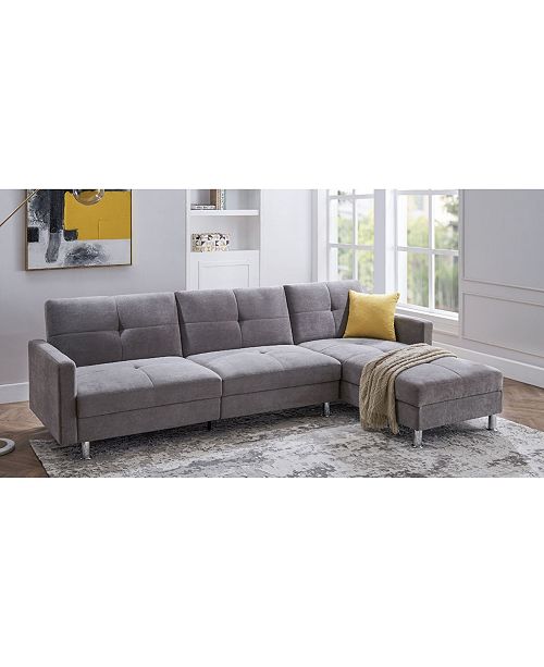 Gold Sparrow Davenport Convertible Sofa Bed Sectional With Storage Reviews Furniture Macy S