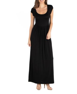 black empire waist maxi dress