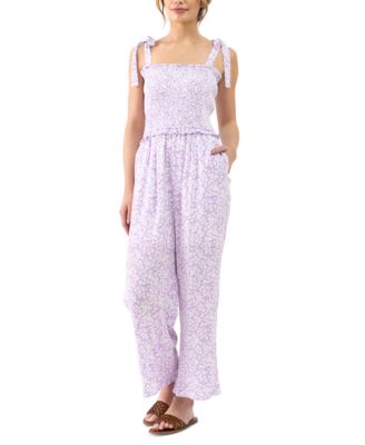 macy's purple jumpsuit