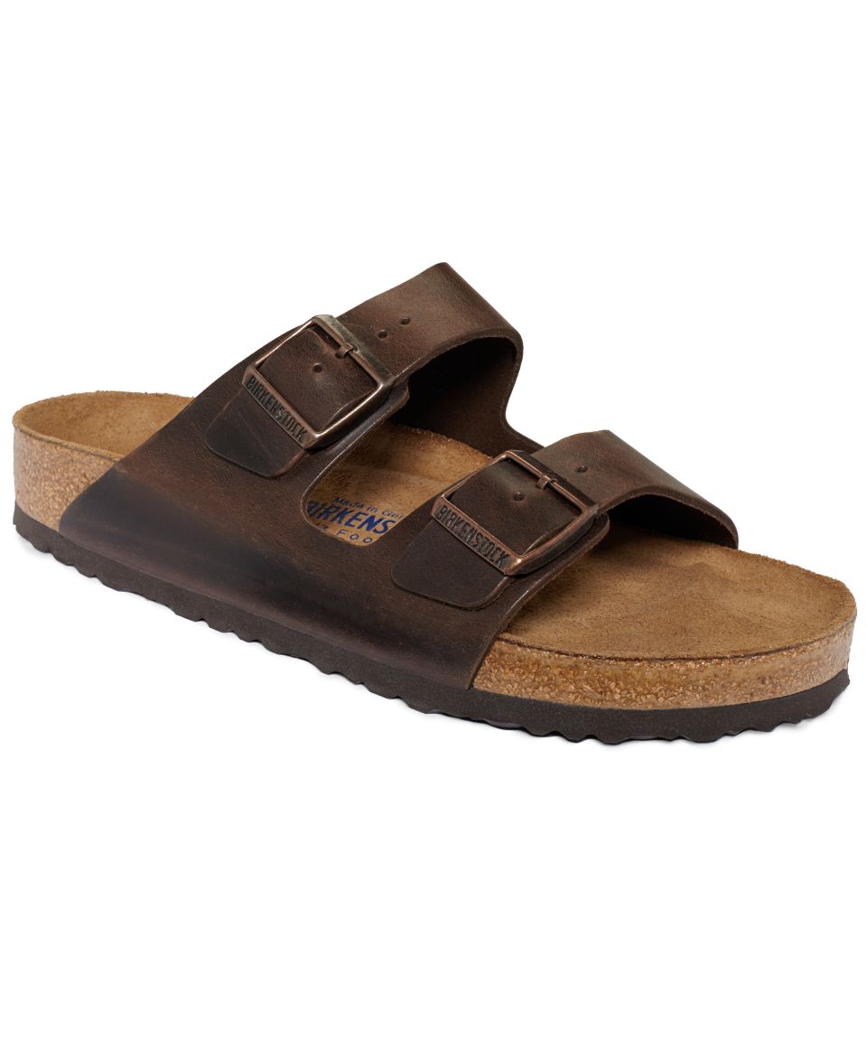 Birkenstock Arizona Soft Footbed Two Band Suede Sandals   Shoes   Men