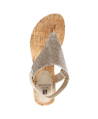 cork wedge thong sandals
