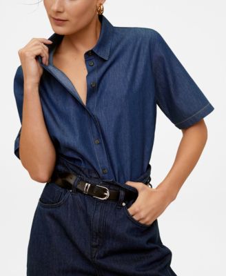 mango denim shirt dress