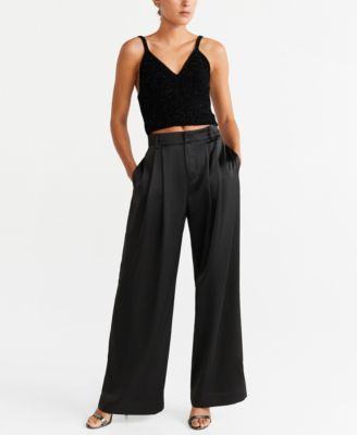 mango wide leg pants