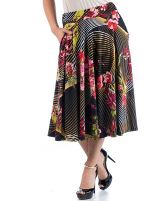 women's plus size midi skirts