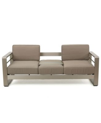 Открытый диванчик Noble House Cape Coral Loveseat с подносом коричневого цвета