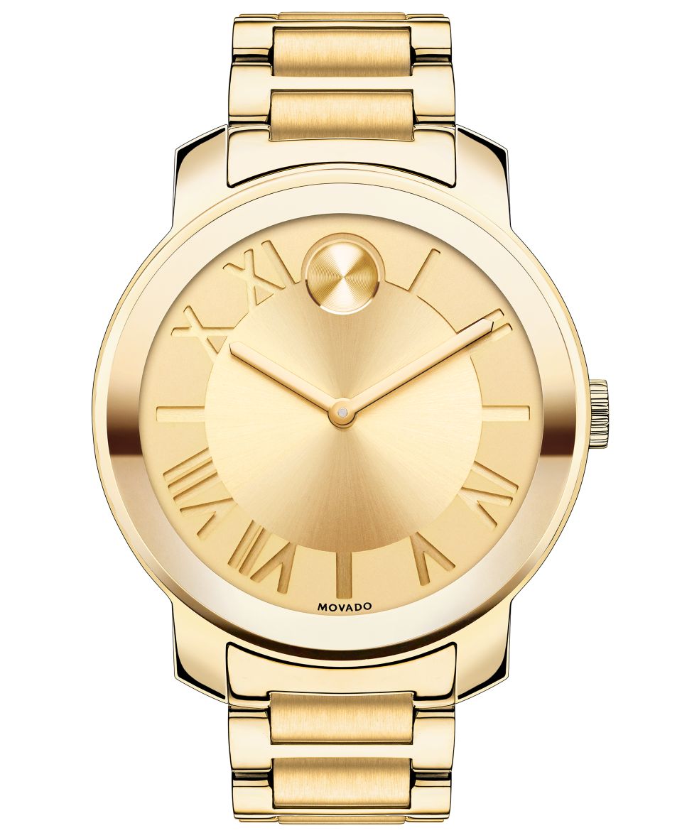 Movado Swiss Bold Gold Tone Stainless Steel Bracelet Watch 38mm 3600085   Watches   Jewelry & Watches