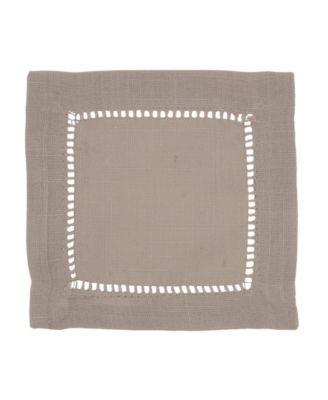 Набор коктейльных салфеток Saro Lifestyle с вышитой каймой по краю из 12 штук