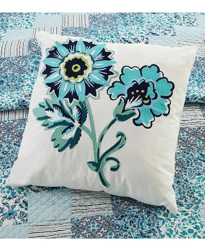 Vera Bradley Cloud Vines Floral Embroidered Decorative Pillow & Reviews